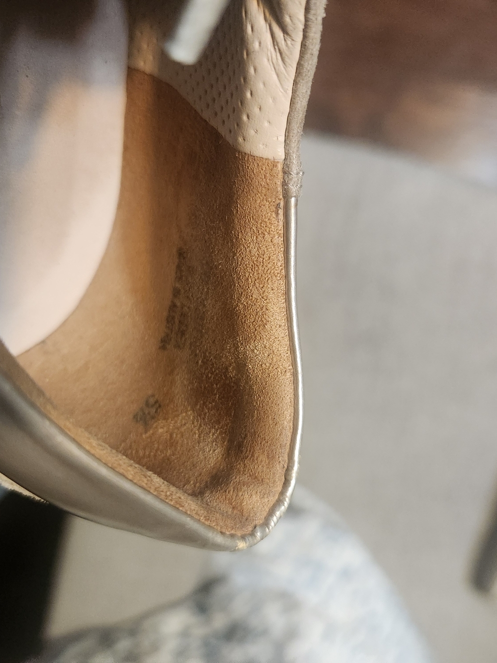 Paul Green Metallic Taupe Leather Lace-Up Sneakers - Picture 13 of 13